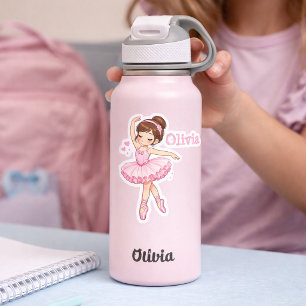 Personalised pink ballerina Stickers