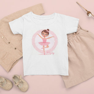 Personalised pink Ballerina  Toddler T-Shirt
