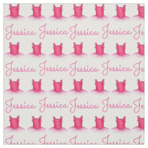 Personalised Pink Ballet Dance Costume Tutu Fabric