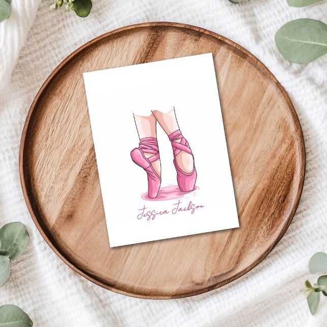 Personalised Pink Ballet Pointe Card (Creator Uploaded)