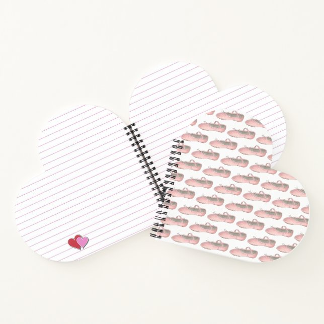 Personalised Pink Ballet Shoe Dance Teacher Notebook (Inside)