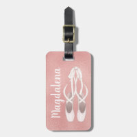 Personalised Pink Ballet Slippers Girly Rose Gold
