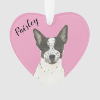 Personalised Pink Black White Cattledog Heeler