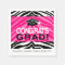 Personalised Pink Black Zebra Graduation Party