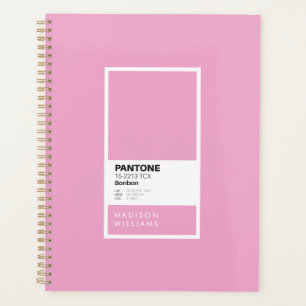 Personalised Pink Bonbon Notebook Custom Name Planner