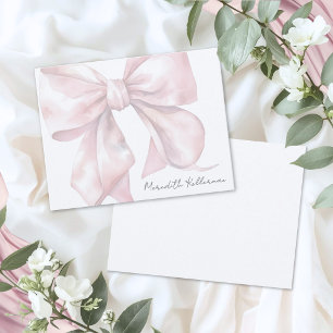 Personalised Pink Bow Card