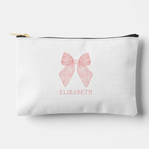 Personalised Pink Bow Coquette Aesthetic  Accessory Pouch