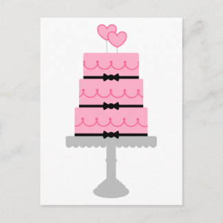 Personalised Pink Cake Postcard