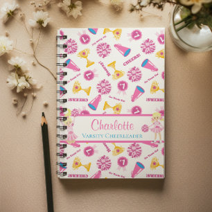 Personalised Pink Cheerleader Megaphone Notebook