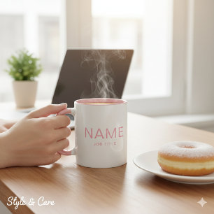 Personalised Pink Combo Mug with Your Name