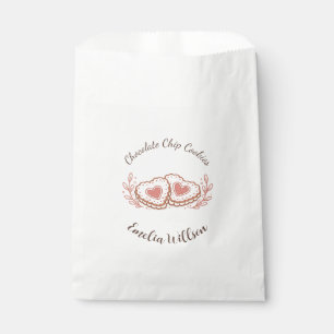 Personalised Pink Cottage Bakery Favour Bags