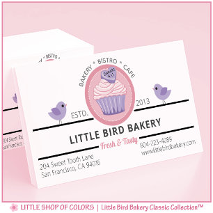 Personalised Pink Cupcake Bakery  Business Card