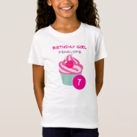 Personalised Pink Cupcake Birthday Girl
