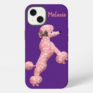 Personalised Pink Dancing Poodle Dog iPhone 13 Case