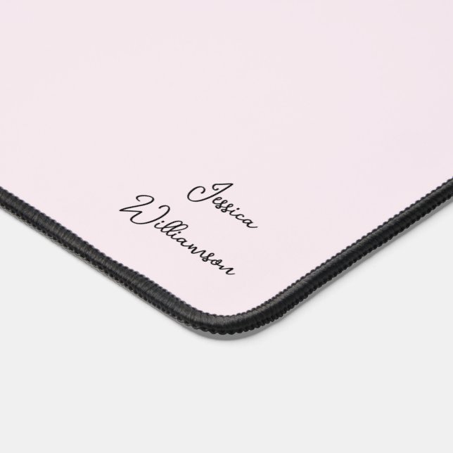 Personalised Pink Desk Mat with Custom Name (Corner)