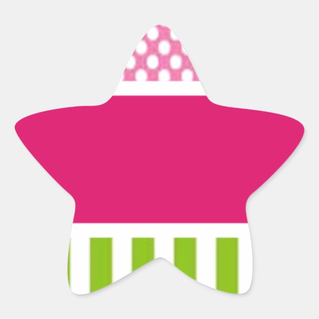 personalised pink dots star sticker (Front)