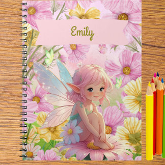 Personalised Pink Fairy Write & Draw Story Journal