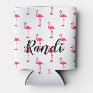 Personalised Pink Flamingo Can Cooler