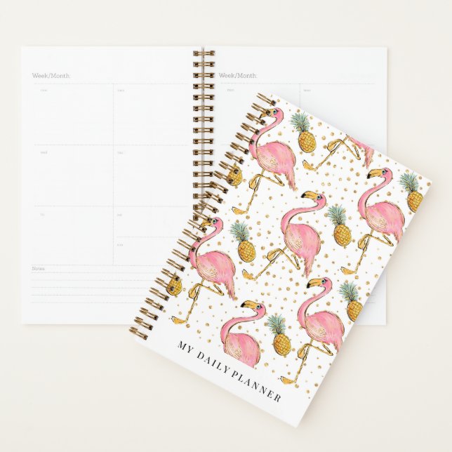 Personalised Pink Flamingo Planner (Display)