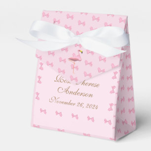 Personalised Pink Flamingo Themed Favour Box