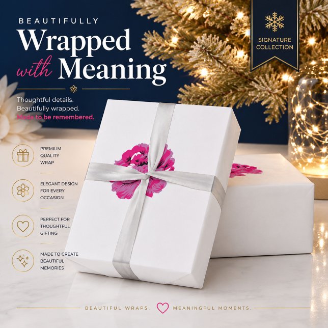 Personalised Pink Floral Wrapping Paper (Creator Uploaded)