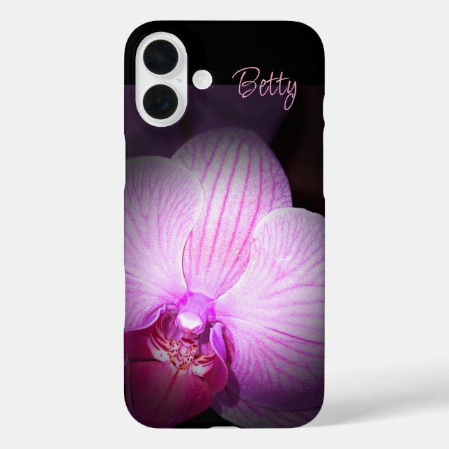 Personalised Pink Flower  Apple iPhone Case (Back)