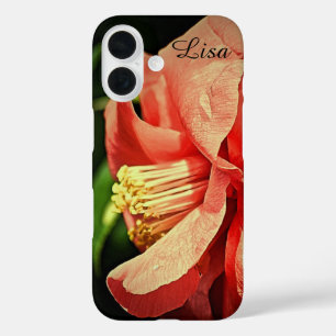 Personalised Pink Flower Apple iPhone Case