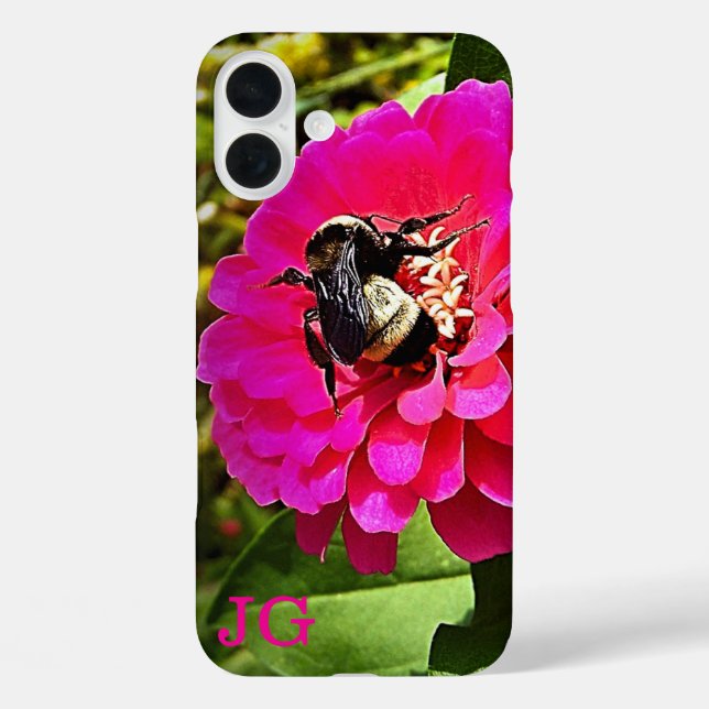 Personalised Pink Flower Apple iPhone Case (Back)