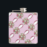 Personalised Pink Flower Rose Wedding Bouquet Hip Flask<br><div class="desc">Flask features an original marker illustration of a pretty pink floral ball wedding bouquet. Perfect for a bridal shower,  engagement party,  or wedding favour! Simply personalise with your information.

Don't see what you're looking for? Need help with customisation? Contact Rebecca to have something designed just for you.</div>