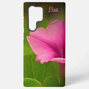 Personalised Pink Flower Samsung Case