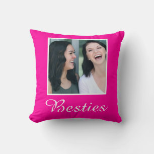 Personalised Pink Fuchsia Solid colour Photo Cushion