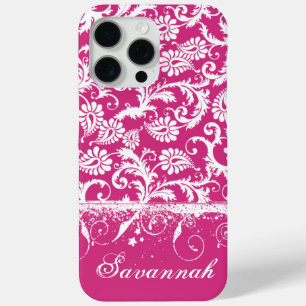 Personalised Pink Funky Damask iPhone Cover