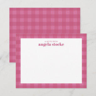 Personalised Pink Gingham Card