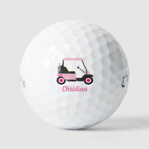 Personalised Pink Golf Cart Balls
