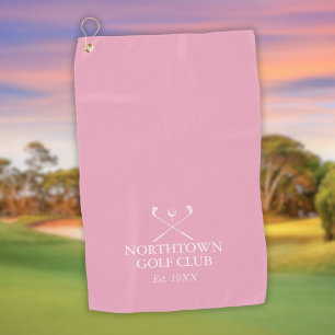 Personalised Pink Golf Club Name Towel