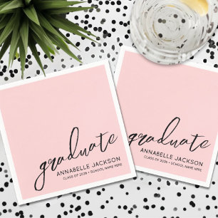 Personalised Pink Graduation Napkin