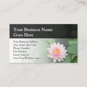 Personalised Pink/Green Lily Pad Business Card