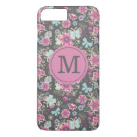 Personalised Pink Grey Pretty Floral