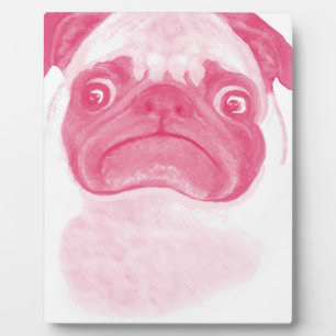 Personalised PINK Grumpy Puggy Plaque