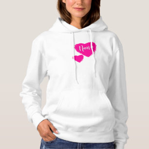 Personalised Pink Hearts Nana Hoodie