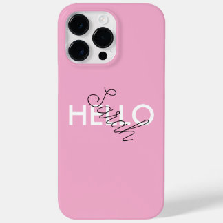 Personalised Pink "Hello" Phone Case with Custom