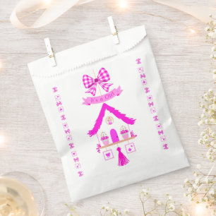 Personalised Pink House It's a Girl Favour Bags