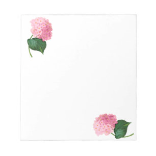 Personalised Pink Hydrangea Notepad