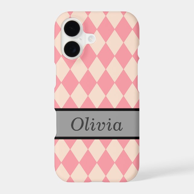 Personalised Pink iPhone Case For All Models (Back)