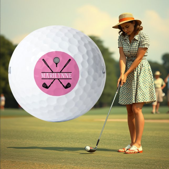 Personalised Pink Ladies  Golf Balls (Creator Uploaded)