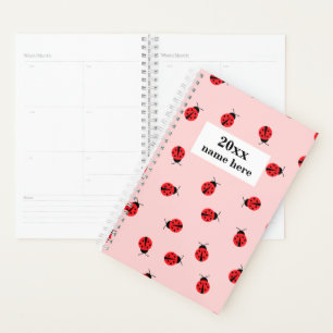 Personalised Pink Ladybug Planner for Kids