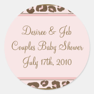 Personalised Pink Leopard Sticker