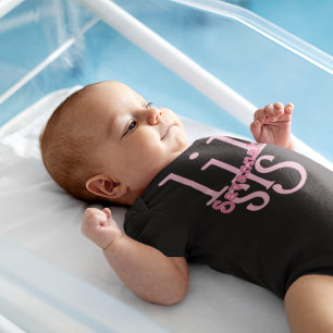 Personalised Pink Lil Sis Romper Baby Bodysuit