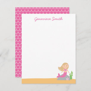 Personalised Pink Mermaid Invitation