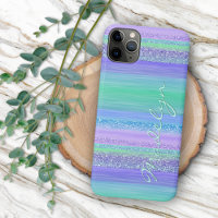 Personalised Pink Mint Green Blue Purple Stripe